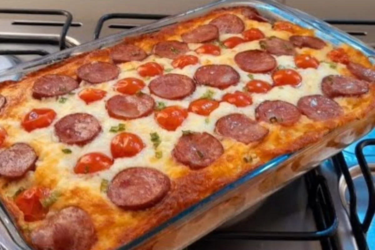 A melhor torta de calabresa com queijo que já comi: nem prec