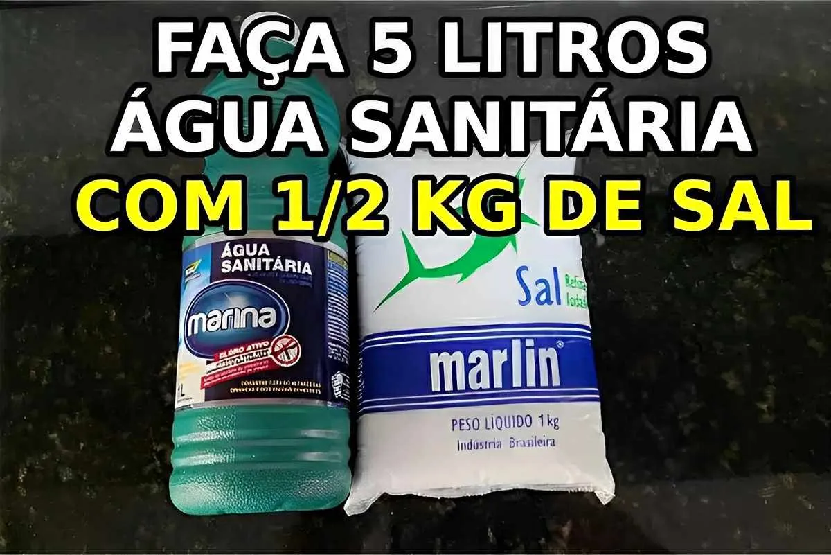 Água sanitária caseira que rende muito para economizar nas c