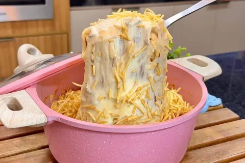 Almoço cremoso e recheado: este prato mega cremoso e rechead