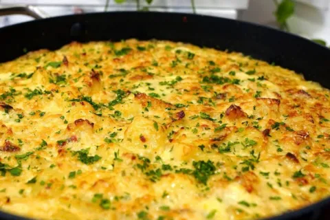 Almoço de domingo de páscoa: bacalhau com natas fácil e mara