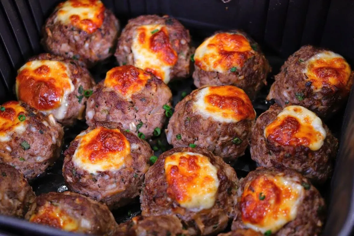 Almôndega na air fryer, uma carne perfeita, rápida e muito s