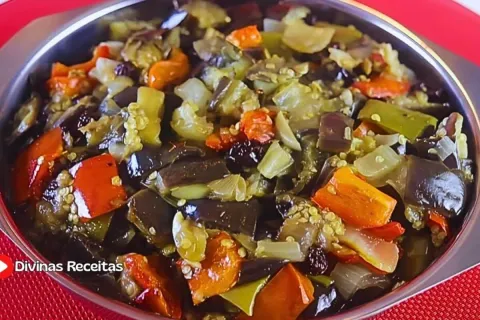 Antepasto de berinjela muito prático e delicioso, a entrada 