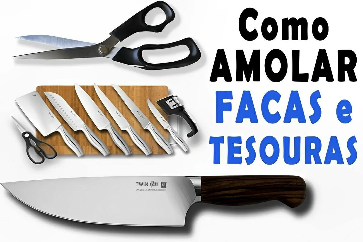 Aprendi como amolar facas e tesouras em casa e agora elas es