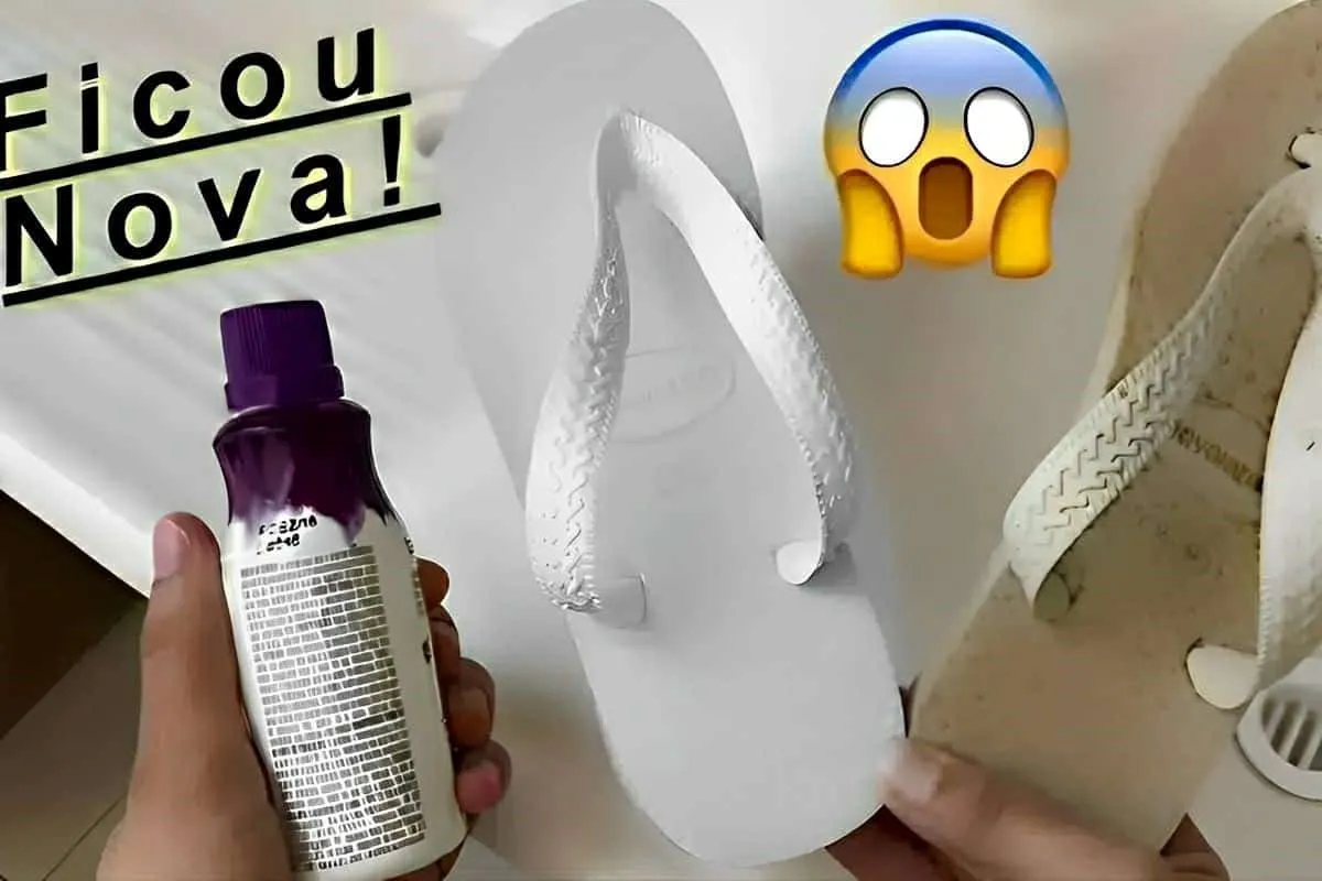 Aprendi como limpar chinelos e tênis brancos e deixá-los com