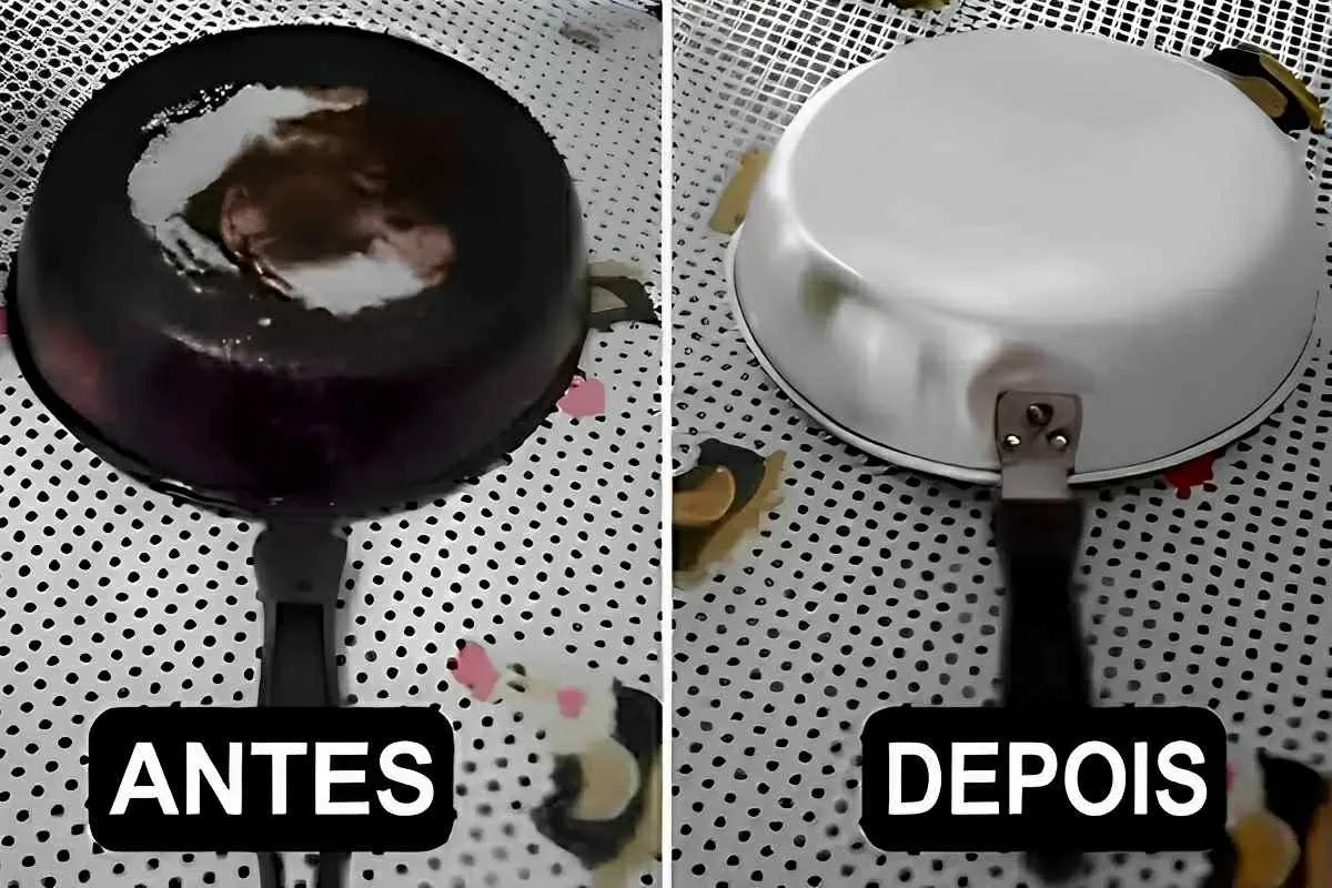 Aprendi como limpar panela queimada sem fazer esforço usando