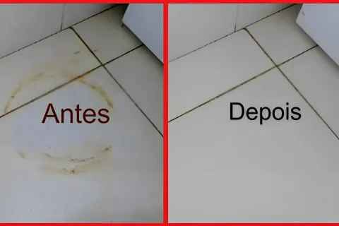 Aprendi como tirar manchas de ferrugem do piso usando apenas