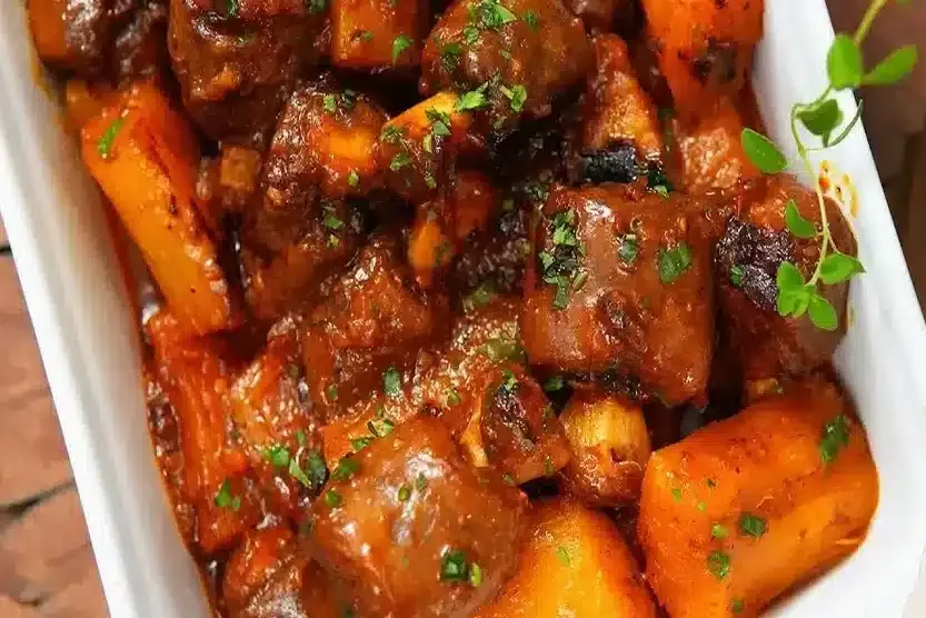 Arrase na hora de servir seu almoço com essa rabada com mand