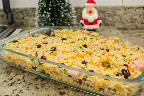Arroz à grega de natal com ou sem passas receita da minha fa