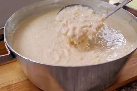 Arroz doce bem cremoso com gostinho de quero mais, para sabo