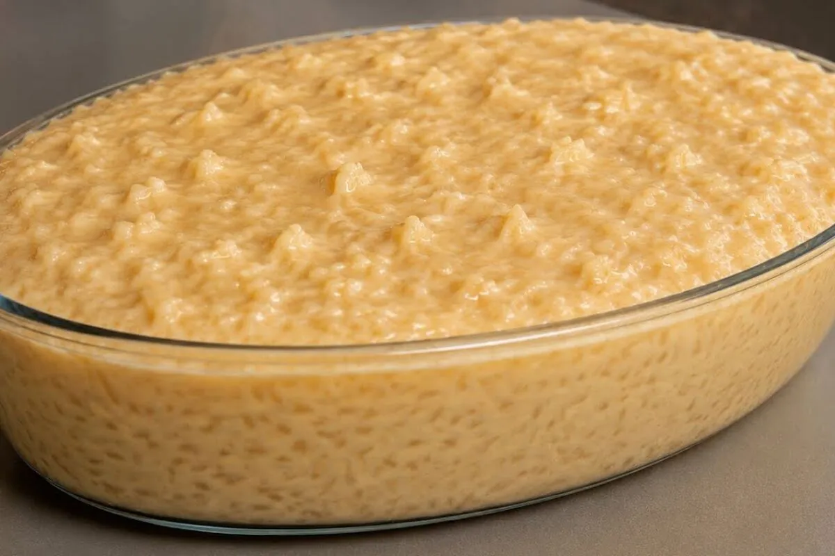 Arroz doce caramelado super cremoso e rápido que rende muito