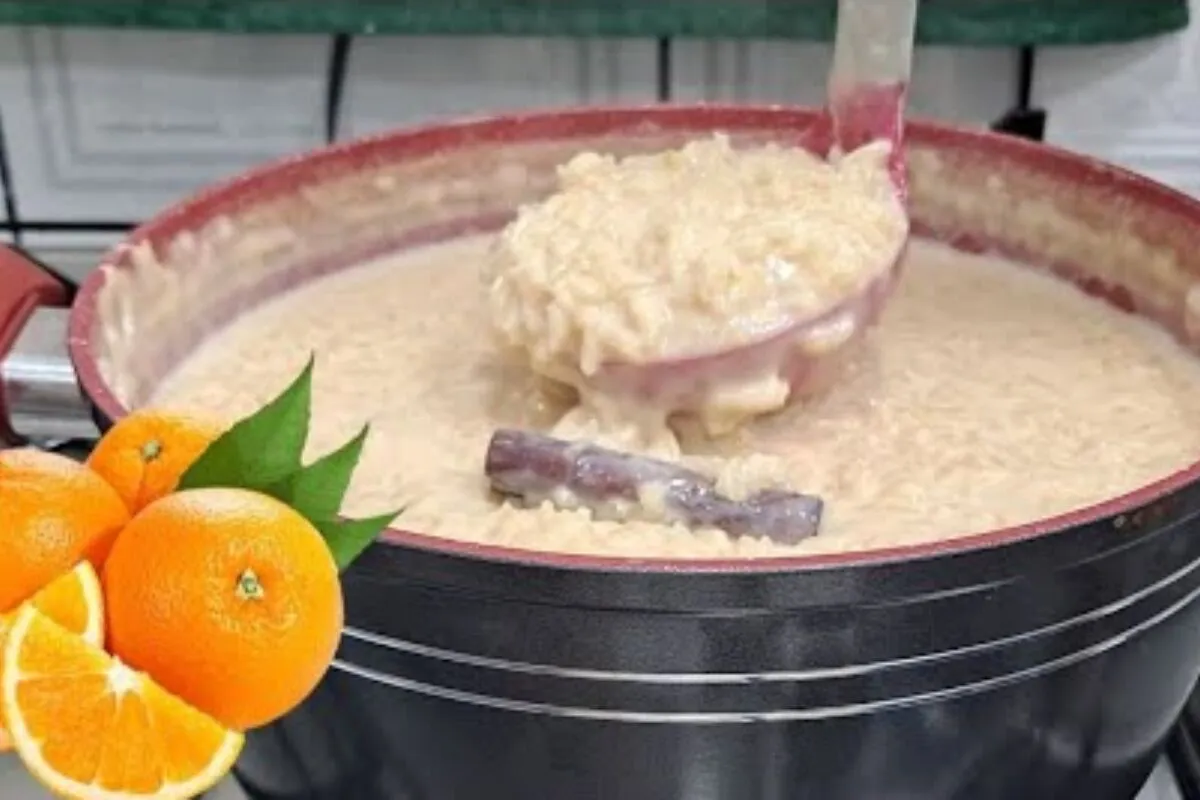 Arroz doce com laranja, uma combinação diferente, cremosa e