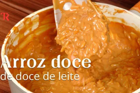 Arroz doce de doce de leite cremoso e irresistível para a su