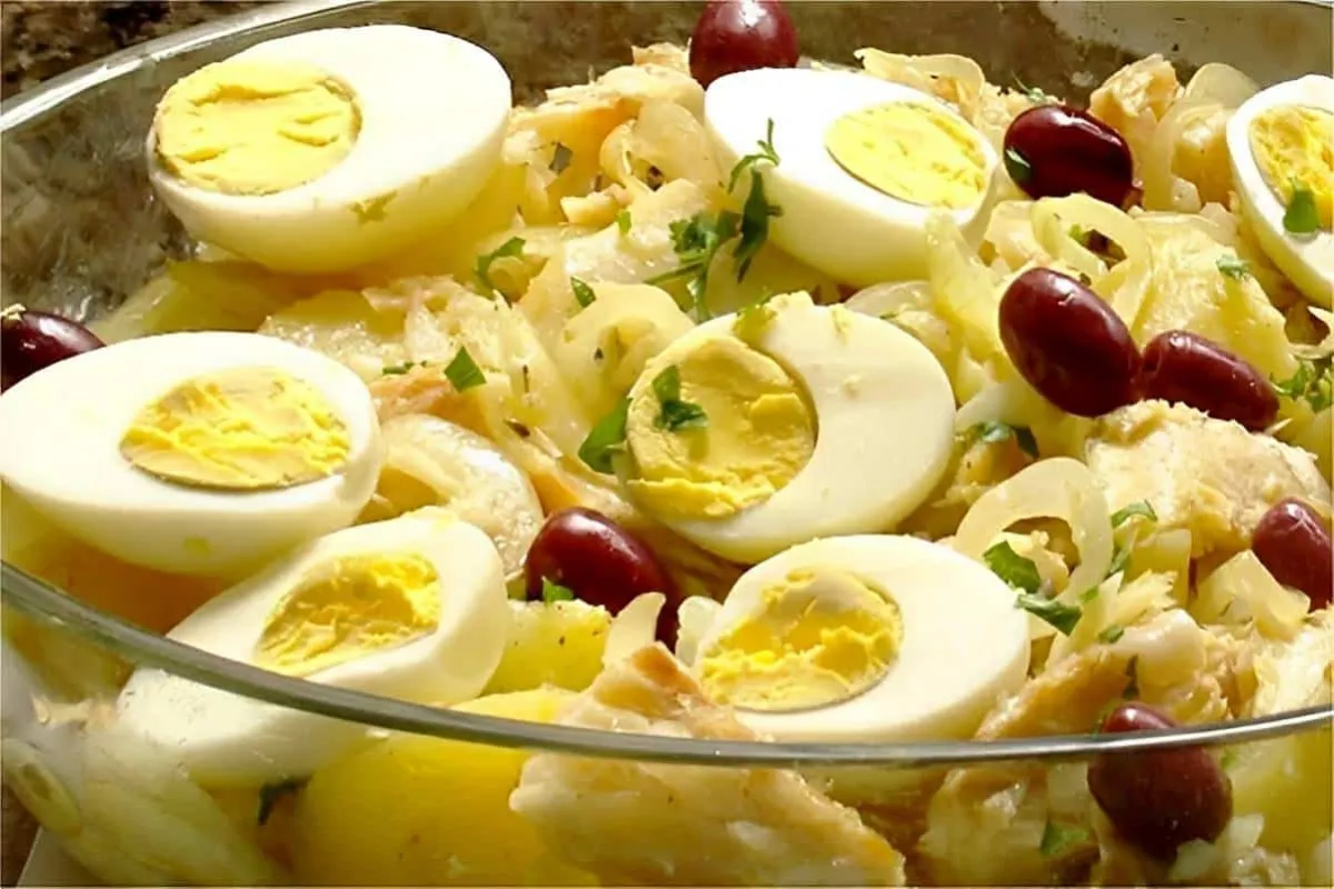 Bacalhau delicioso para a ceia de natal na minha casa não po