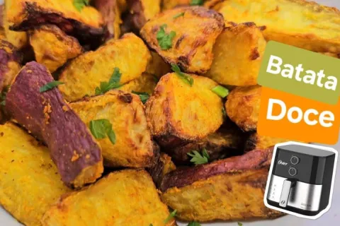 Batata doce na air fryer: veja como fazer batata rústica seq