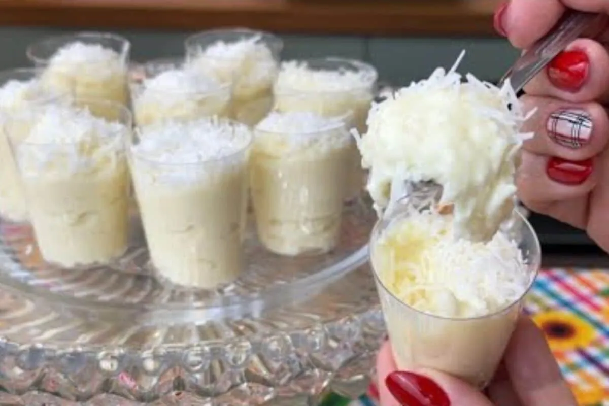 Beijinho de coco sem leite condensado e sem ir ao fogão, par