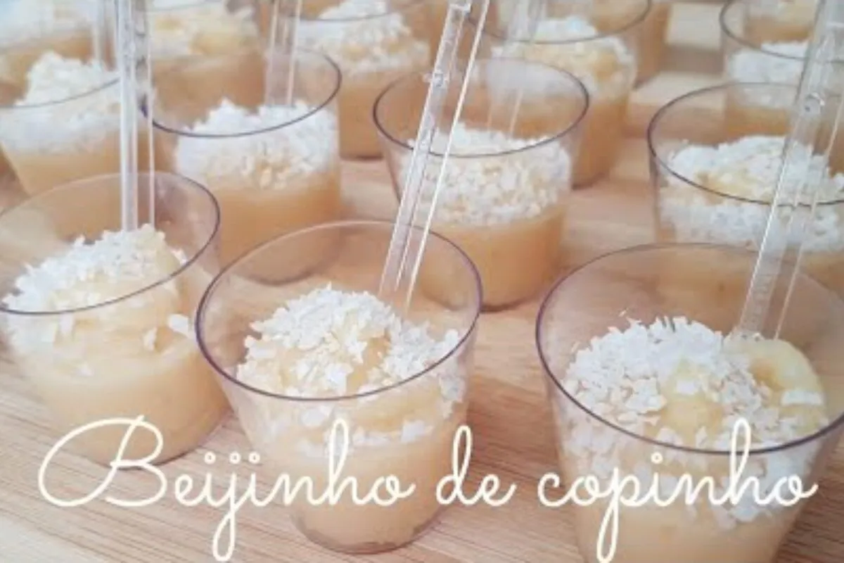 Beijinho de copinho para servir no seu almoço de família ou