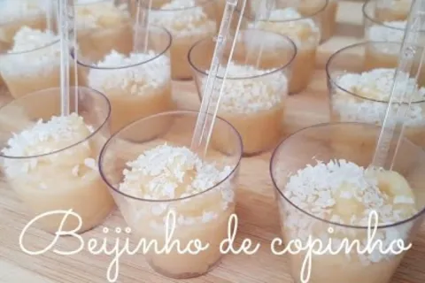 Beijinho de copinho para servir no seu almoço de família ou 