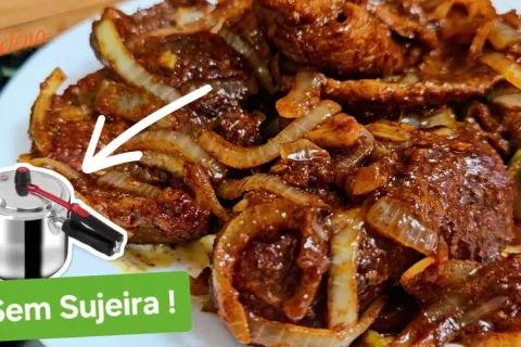 Bife de panela de pressão super macio, suculento e sem fazer