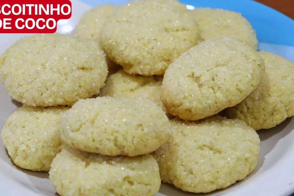 Biscoitinho de coco perfeito para o café: uma receita que de