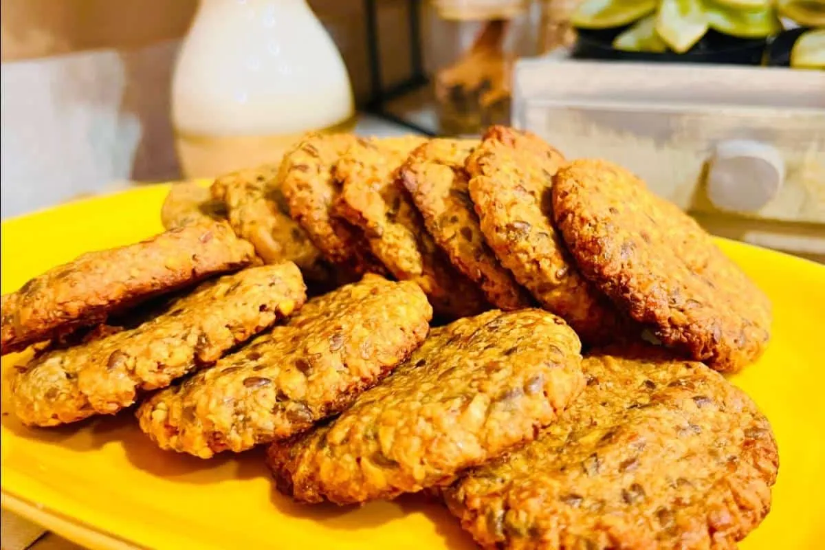 Biscoitinho sem açúcar e sem trigo para servir como lanchinh