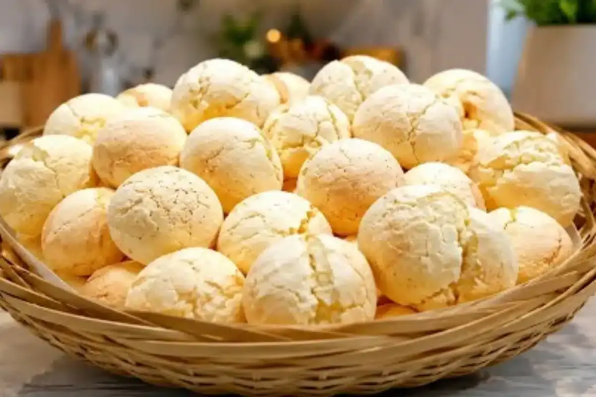 Biscoitinhos de coco divinos feitos com amido de milho que d