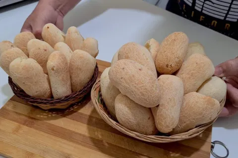 Biscoito chimango de polvilho assado no forno, super crocant