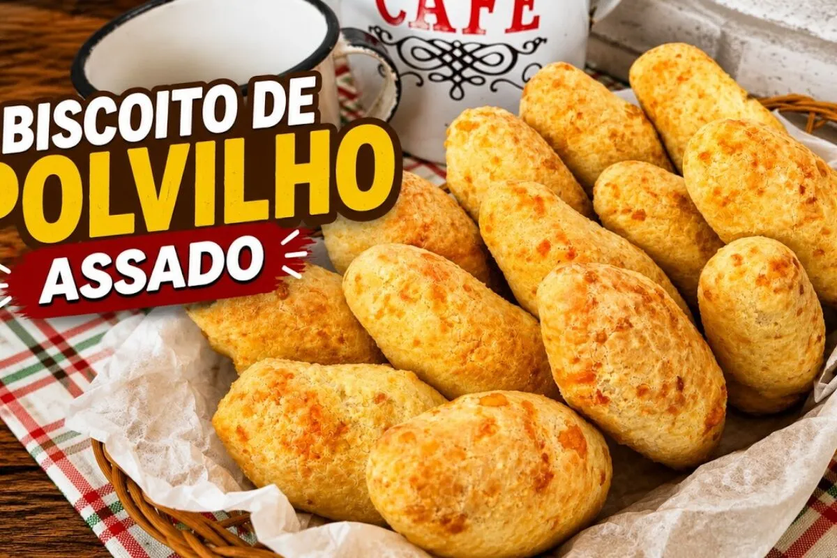 Biscoito chimango de polvilho bem sequinho por fora e macio