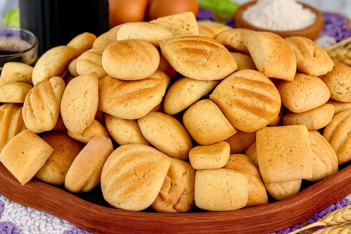 Biscoito de nata simples e delicioso que derrete na boca e f