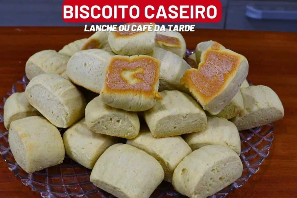 Bolacha caseira crocante e macia, feita com ingredientes sim
