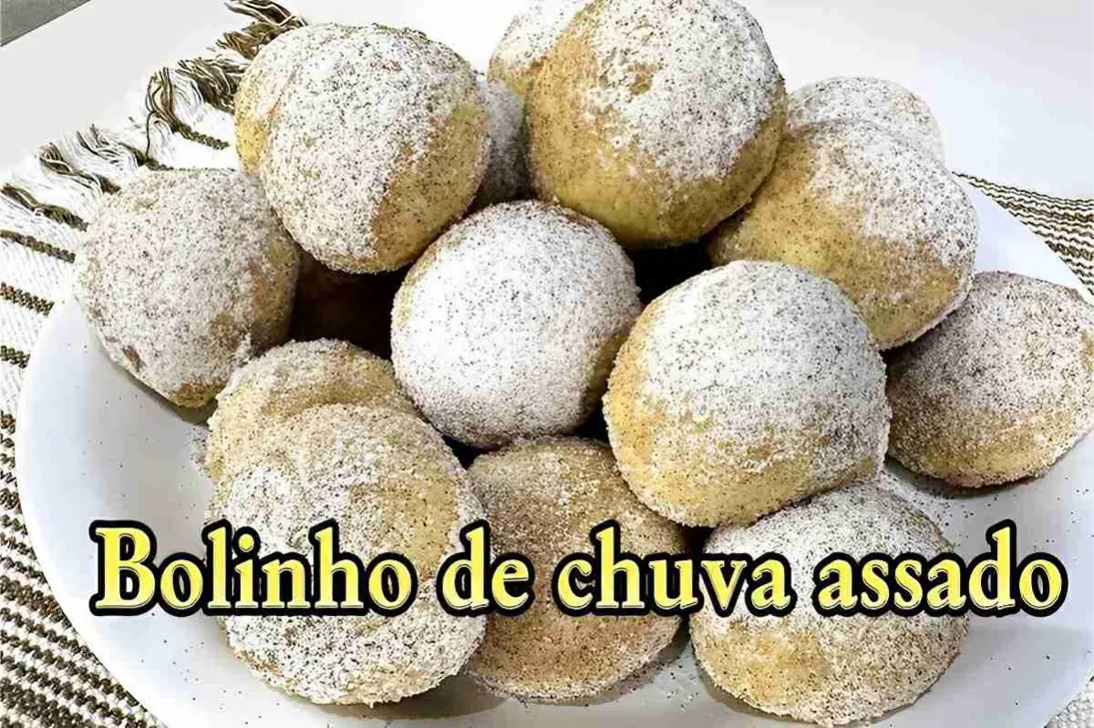 Bolinho de chuva assado super sequinho e saudável para o lan
