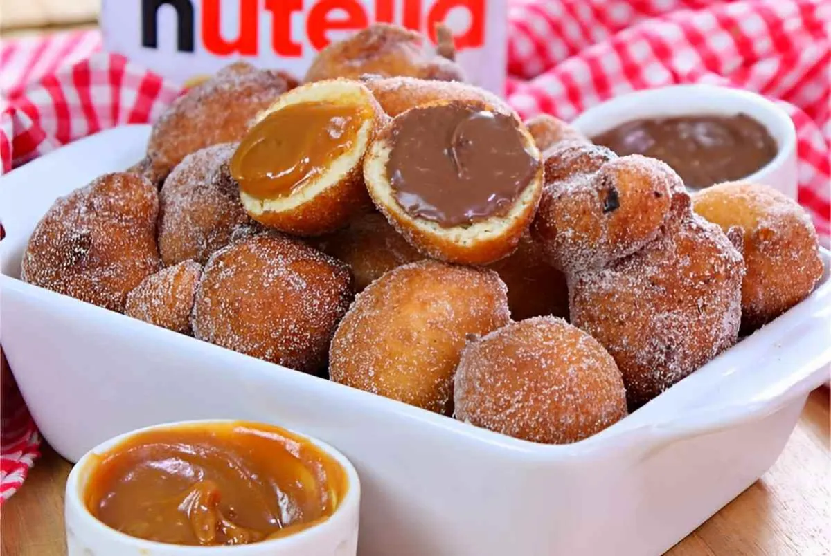 Bolinho de chuva recheado fofinho e fácil de fazer para o se