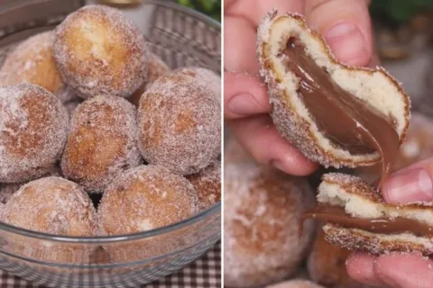 Bolinho de chuva recheado: você não mais querer fazer a rece