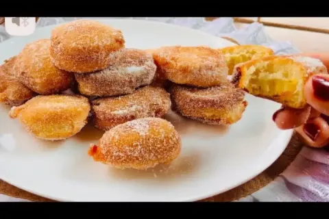 Bolinho de chuva sem glúten muito fofinho e sequinho, para v