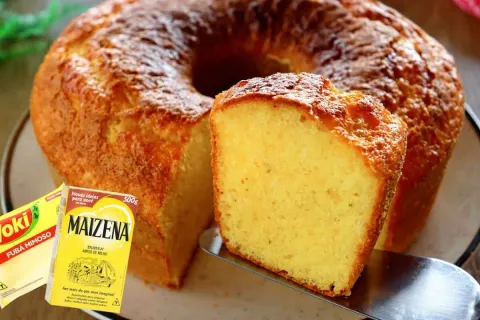 Bolo algodão de maisena super fácil de fazer que fica muito 