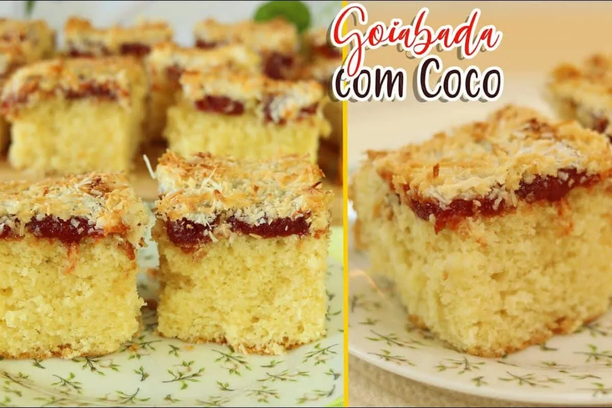 Bolo cocada com coco por cima: fofinho, molhadinho e super g