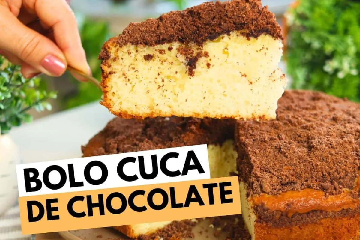 Bolo com farofinha de chocolate: a receita macia, crocante e