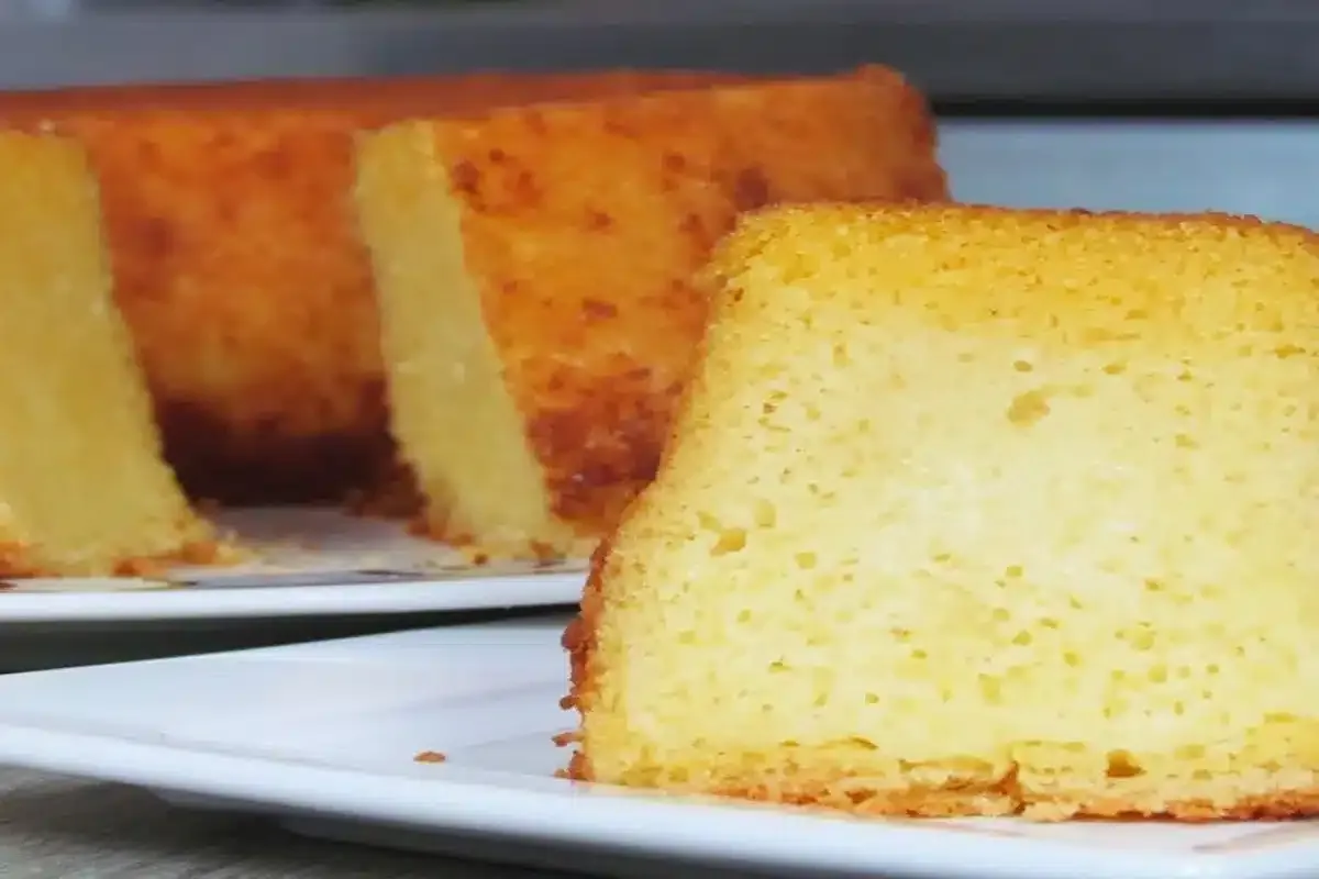 Bolo cremoso de fubá com queijo da roça: fica uma delícia e