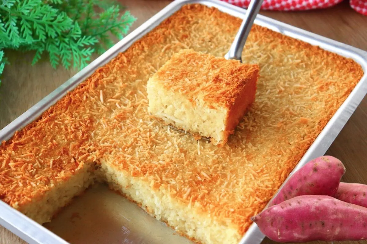 Bolo de batata doce, que não leva farinha, uma opção mais sa