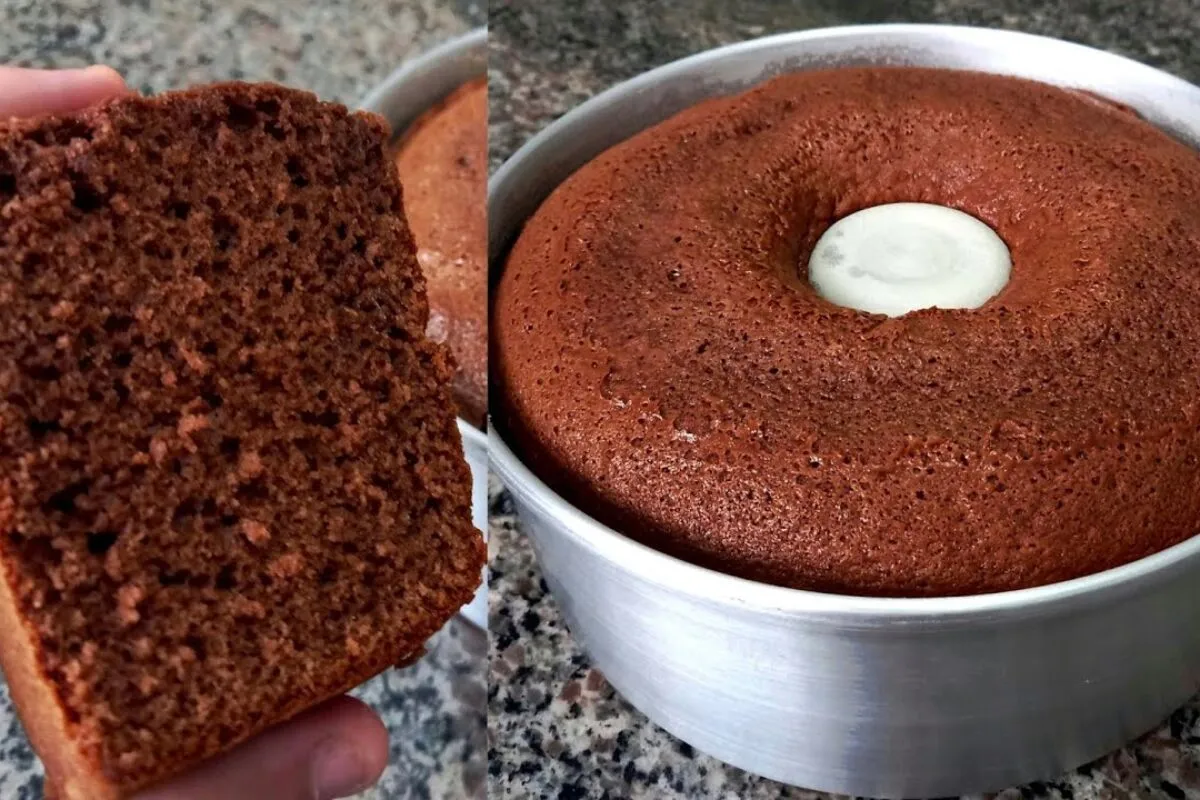 Bolo de chocolate de liquidificador fofinho, rápido e o jeit