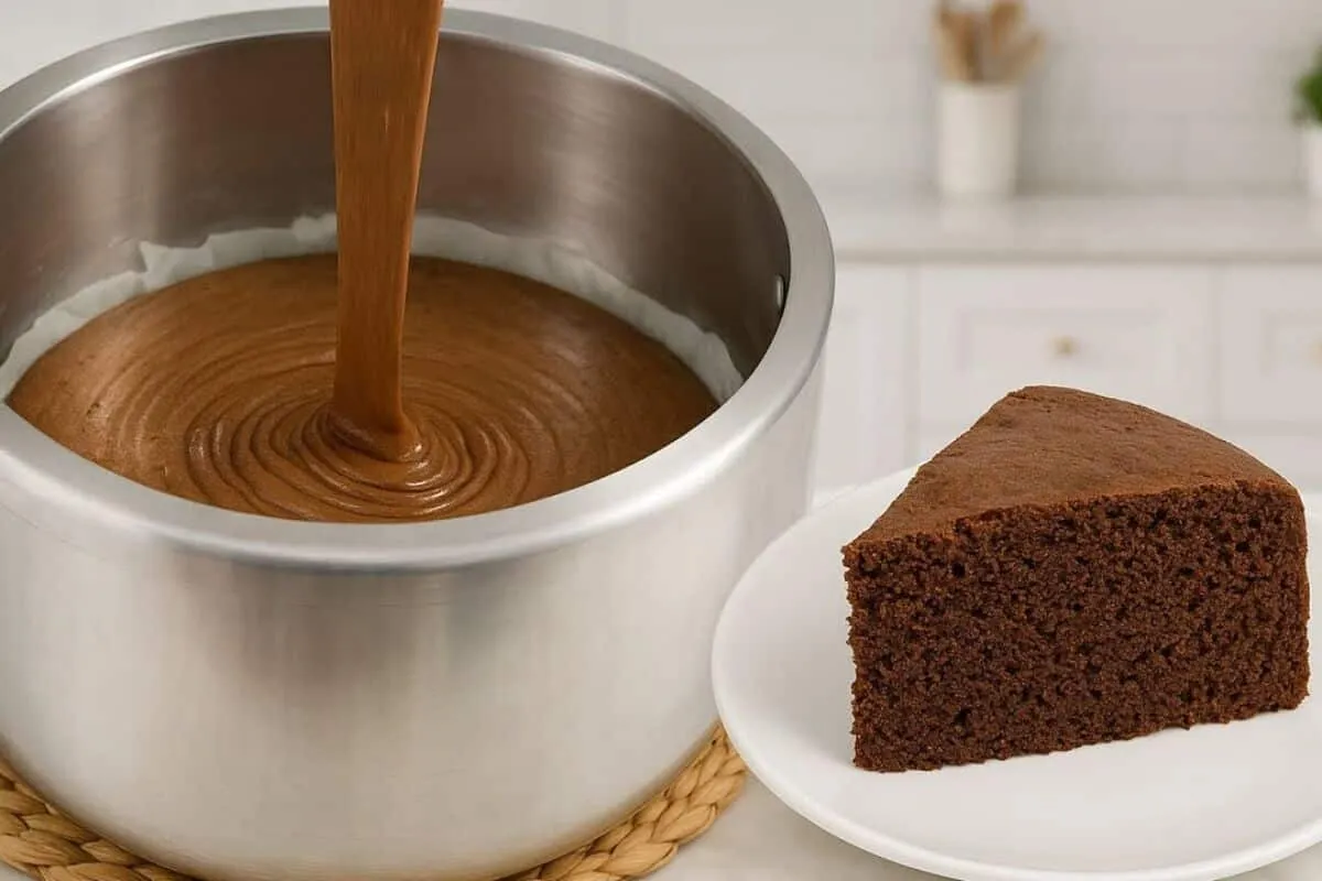 Bolo de chocolate na panela de pressão que fica pronto em 15
