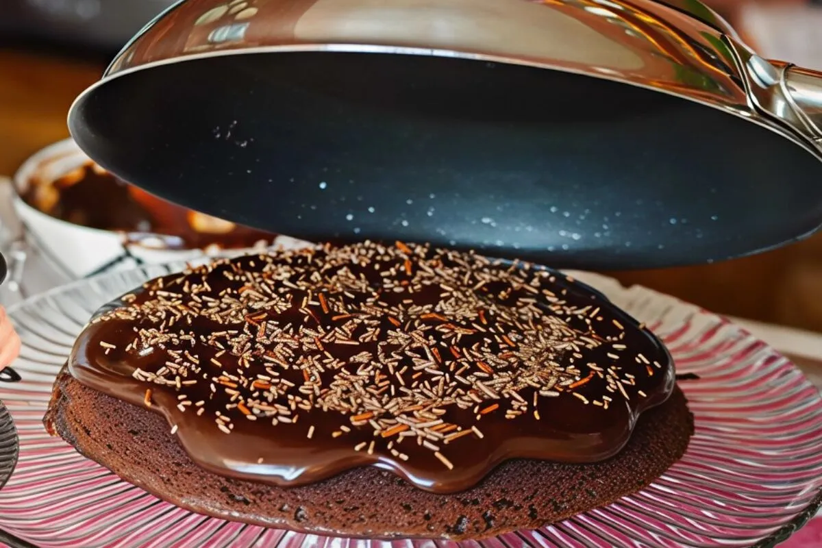 Bolo de frigideira rápido e muito simples, que fica pronto r