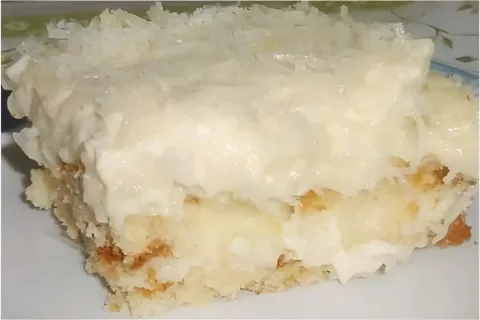 Bolo de laranja com coco ou bolo toalha felpuda bem molhadin