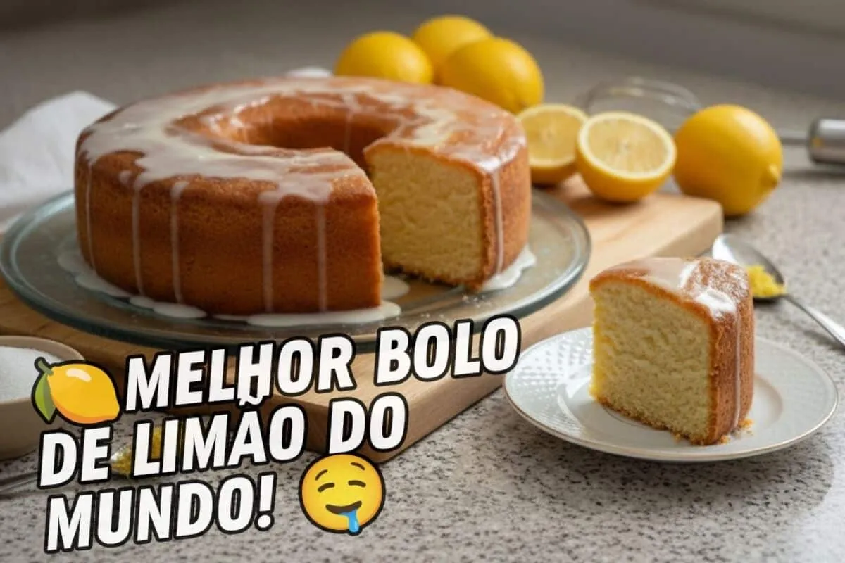 Bolo de limão fofinho e úmido: veja como fazer a receita que