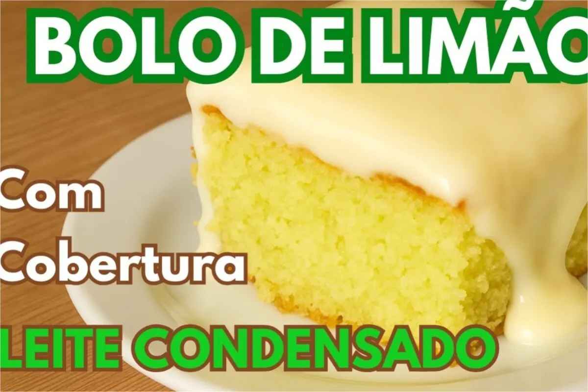 Bolo de limão molhadinho e uma cobertura de comer lambendo o