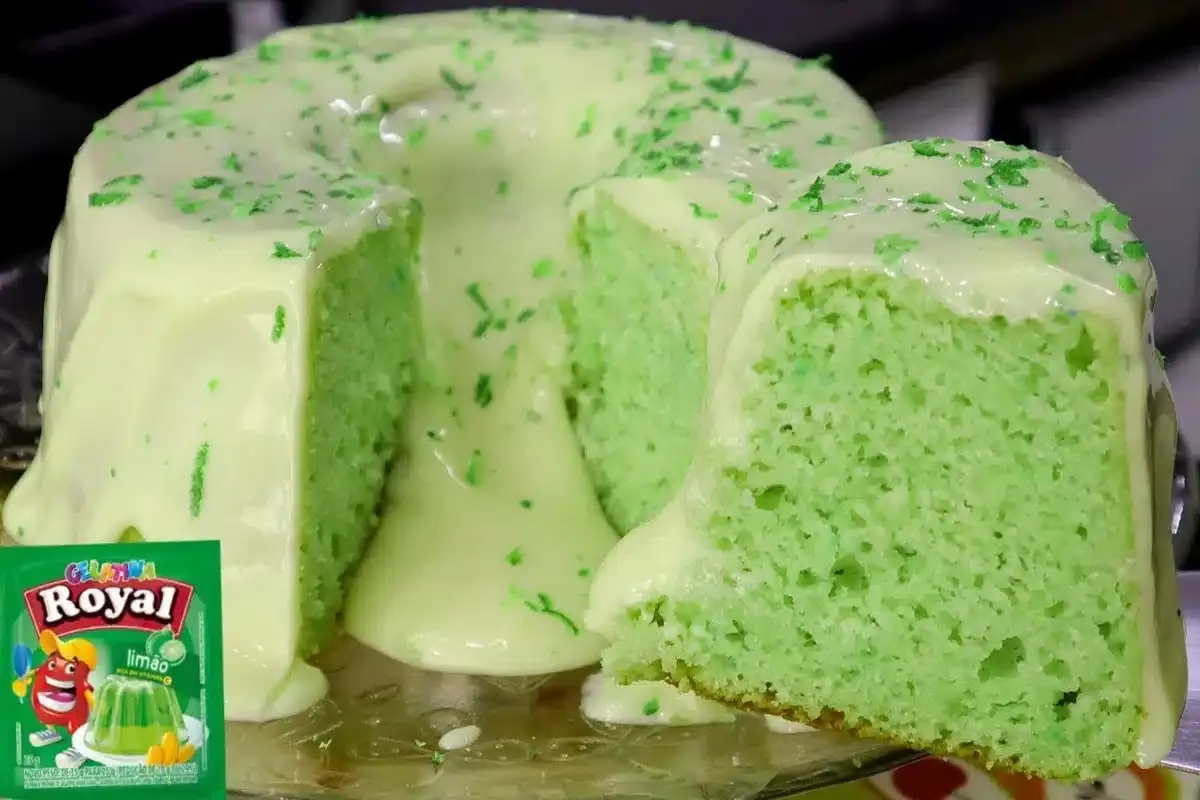 Bolo de limão verdinho e diferente de todos que você já come