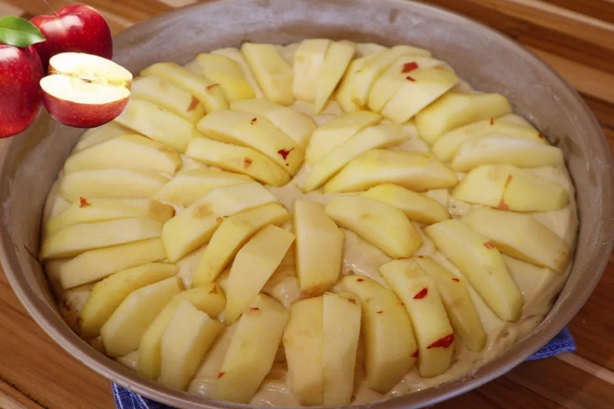 Bolo de maçã super fofinho e delicioso, o melhor que você va