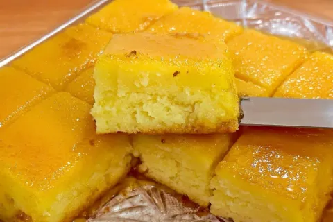 Bolo de macaxeira com cremosidade incomparável, para servir 