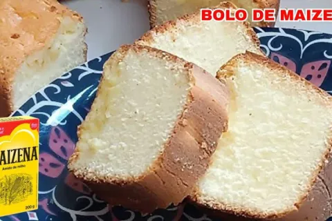 Bolo de maizena leve como nuvem, feito com apenas três ingre