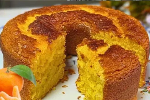 Bolo de mexerica com sabor diferente de todos que você já co