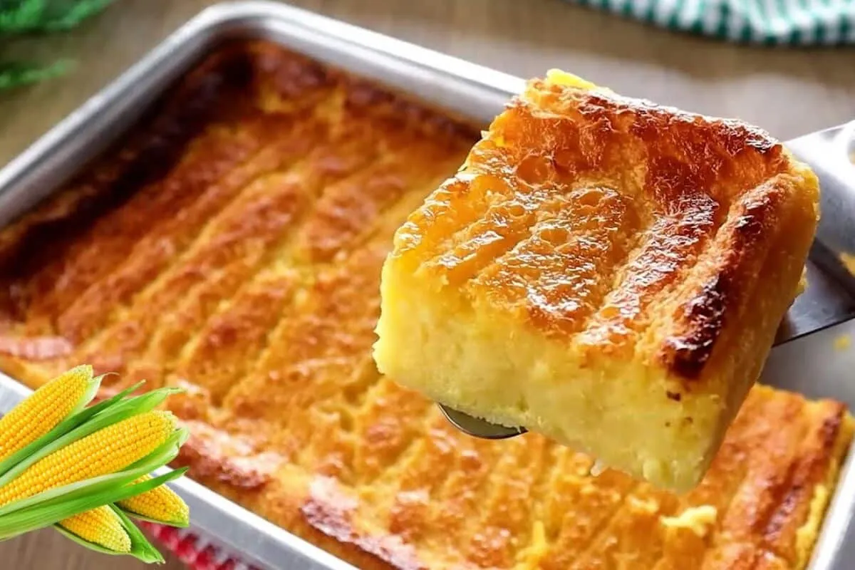 Bolo de milho caipira da roça fofinho e saboroso do jeitinho
